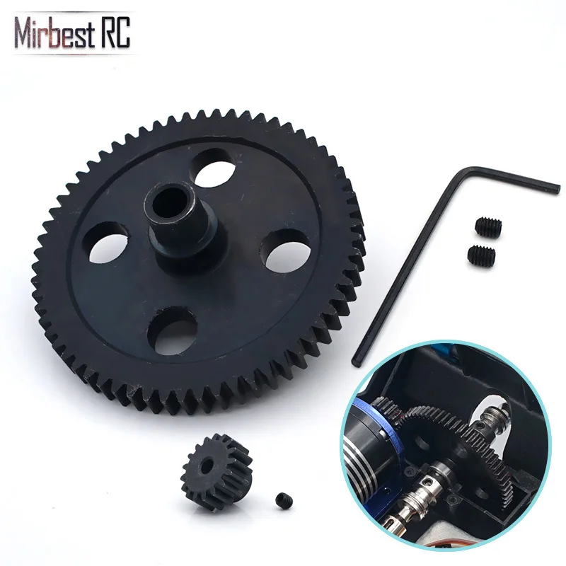 Металлическая зубчатая шестерня Diff редуктор 62T 0015 для WLtoys 12428 12423 1/12