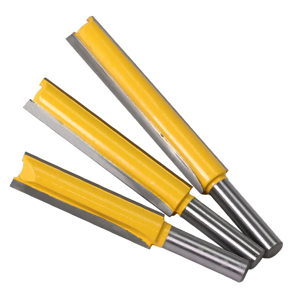 thumbnail image 2 of 1 Pc 8mm Shank Extra Long Blade Cutting Straight Router Bit Woodworking 2 of 14