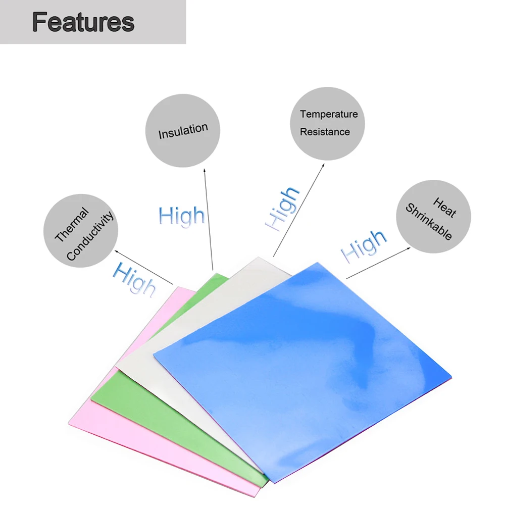 3000 шт. 10x10x1 мм синий теплоизоляционный коврик силиконовая паста для минитеплоотвод проводящая прокладка