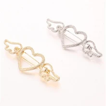 1 шт. девушка металлический Угол Крылья Любовь Сердце заколка зажимы сбоку шпильки инструменты для волос Hairgrip заколки аксессуары для волос челнока