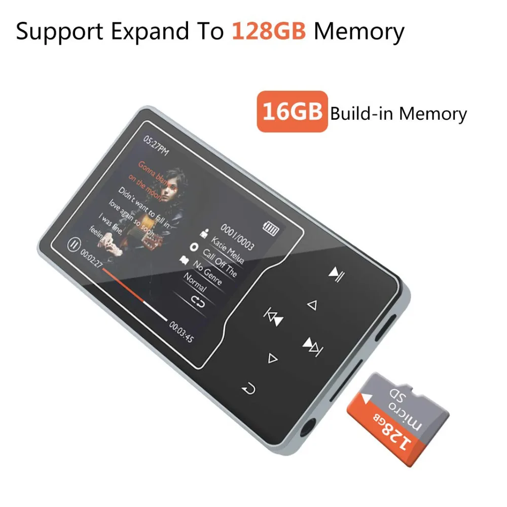 16 Гб Bluetooth 4 2 MP4 плеер встроенный динамик без потерь HiFi музыкальный сенсорная