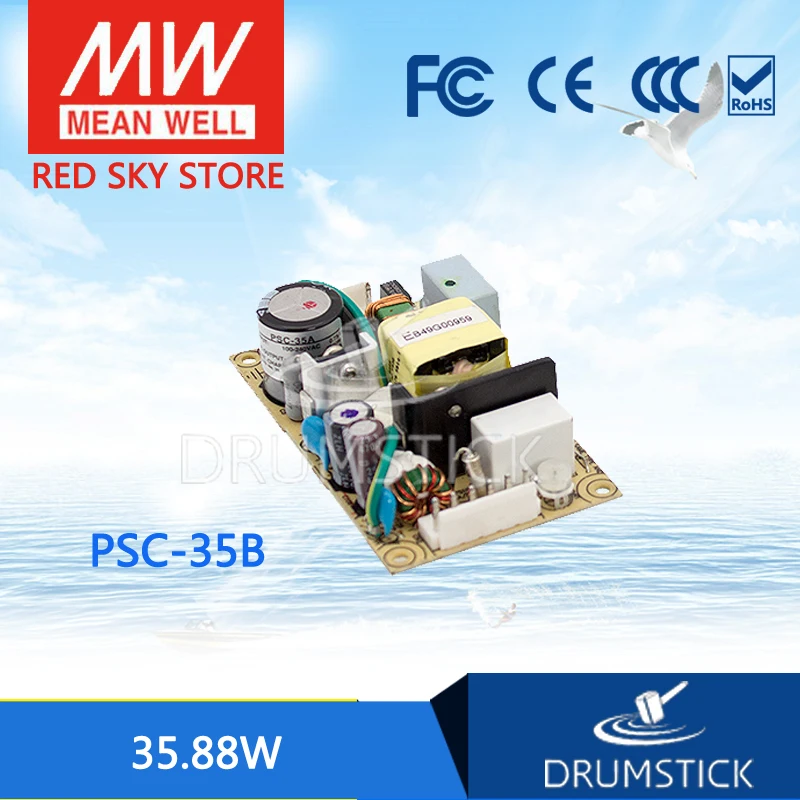 

MEAN WELL PSC-35B 7.6V meanwell PSC-35 35.88W Single Output with Battery Charger(UPS Function) PCB type