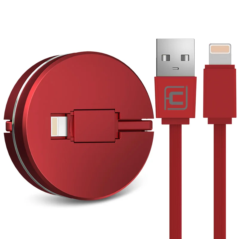 CAFELE Cable de Carga USB para el iphone 7 6 6 S Plus 5 5S Data Sync Cable USB para el iphone Mini Teléfono Portátil Retráctil Cables