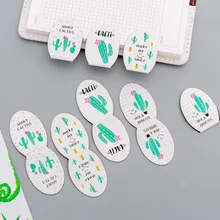 Милый кактус комбинация магнитная закладка-магнит школьные принадлежности Мини Книга папка флип Закладка офисные корейские канцелярские принадлежности