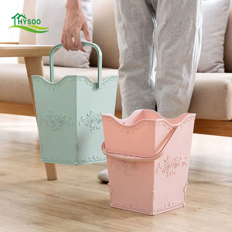Buy Portable trash can living room European trash
