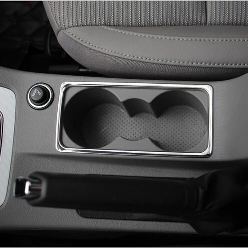 

Car Styling Interior Water Cup Holder Frame Decoration Cover Sticker For Skoda Octavia a7 a 7 2015 2016 Auto Accessories