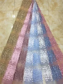 

African Lace Fabric 2019 beads High Quality French Laces Fabric Gold Lace Trim African Lace Fabrics For Nigerian Party Dres