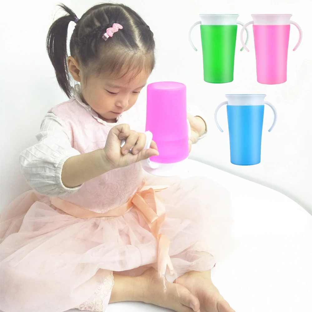 Детский стакан-непроливайка безопасный силикон чашка для кормления воды кружки с соломинкой tazas copo Питьевая Волшебная бутылка для воды выучите стакан для напитков