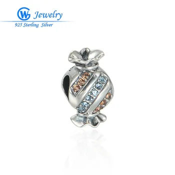 

2pcs/lot Wholesale Jewellery Mix Color Cz Stone Candy Shape Charms Fit For European Bracelet Diy GW Jewelry X341H15