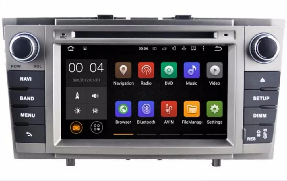 Perfect Android 7.1.1 2GB car DVD player for Toyota Avensis 2008-2013 gps navi autoradio stereo audio headunit multimedia tape recorder 0
