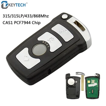 

OkeyTech 315/315LP/433/868Mhz PCF7944 Chip CAS1 Smart Car Remote Key Shell Fob For BMW 7 Series E65 E66 E67 E68 745i 750