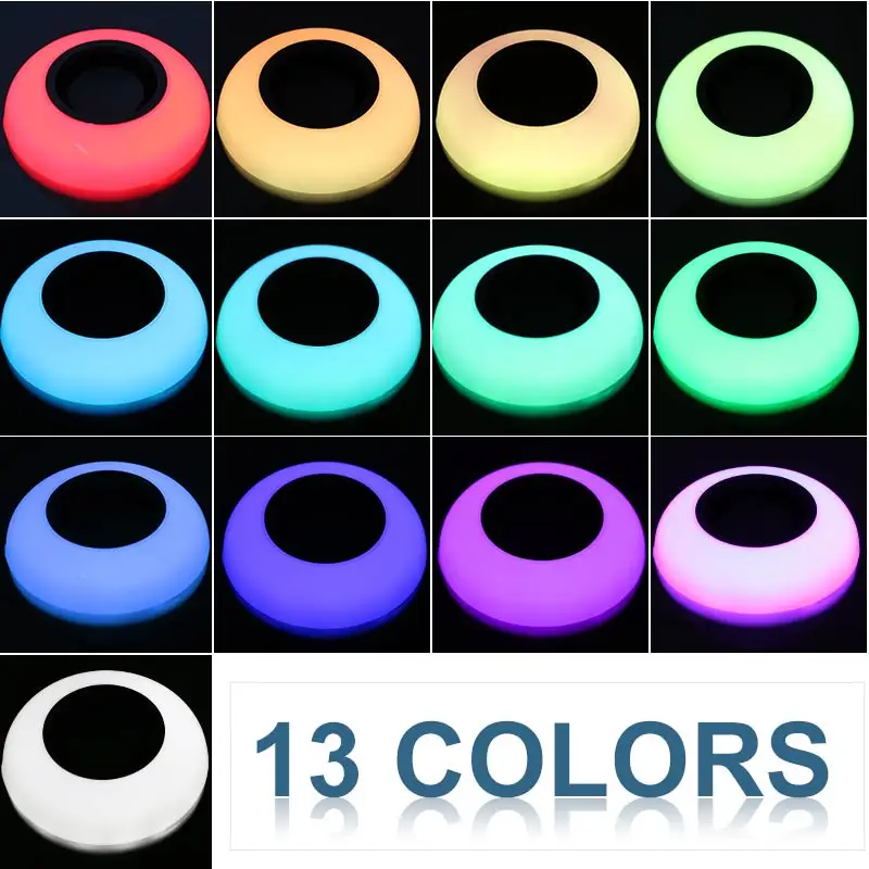 Умная Беспроводная Bluetooth Колонка E27 LED лампа с RGB подсветкой для воспроизведения