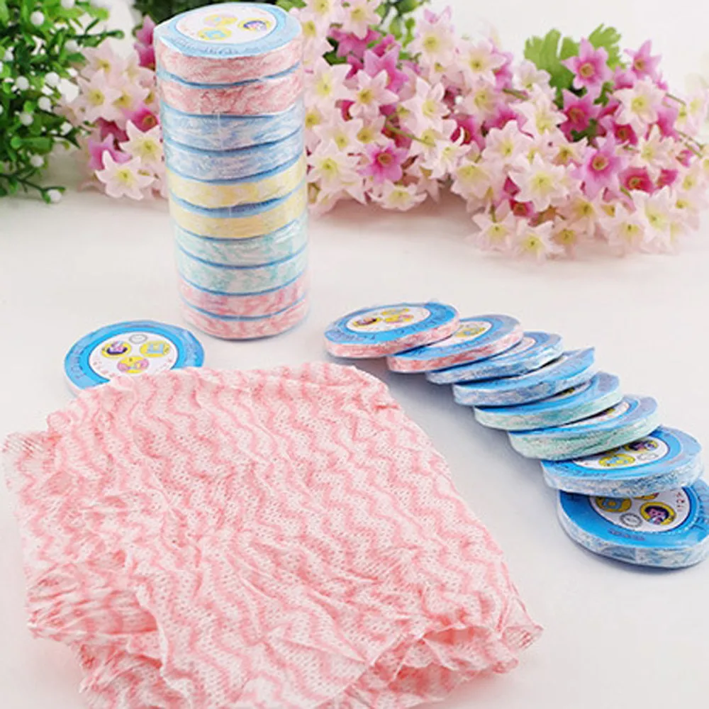 Ouneed 10pcs Magic Compressed Bath Face Travel Reusable Towels Washcloths Disposable *30 2017