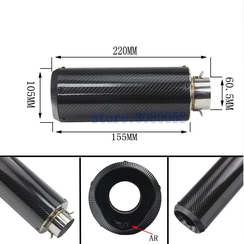 Универсальный глушитель для мотоцикла, мотоцикл 51 мм, впускной выхлоп для Honda Kawasaki Yamaha KTM DUCATI nmax er6n crf 230 ktm exc