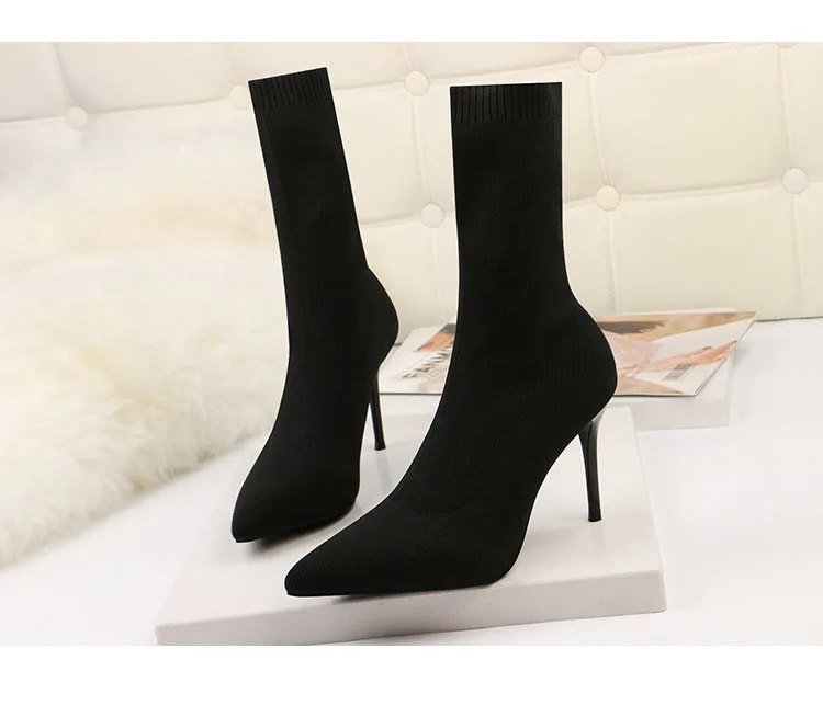 sock boots heels