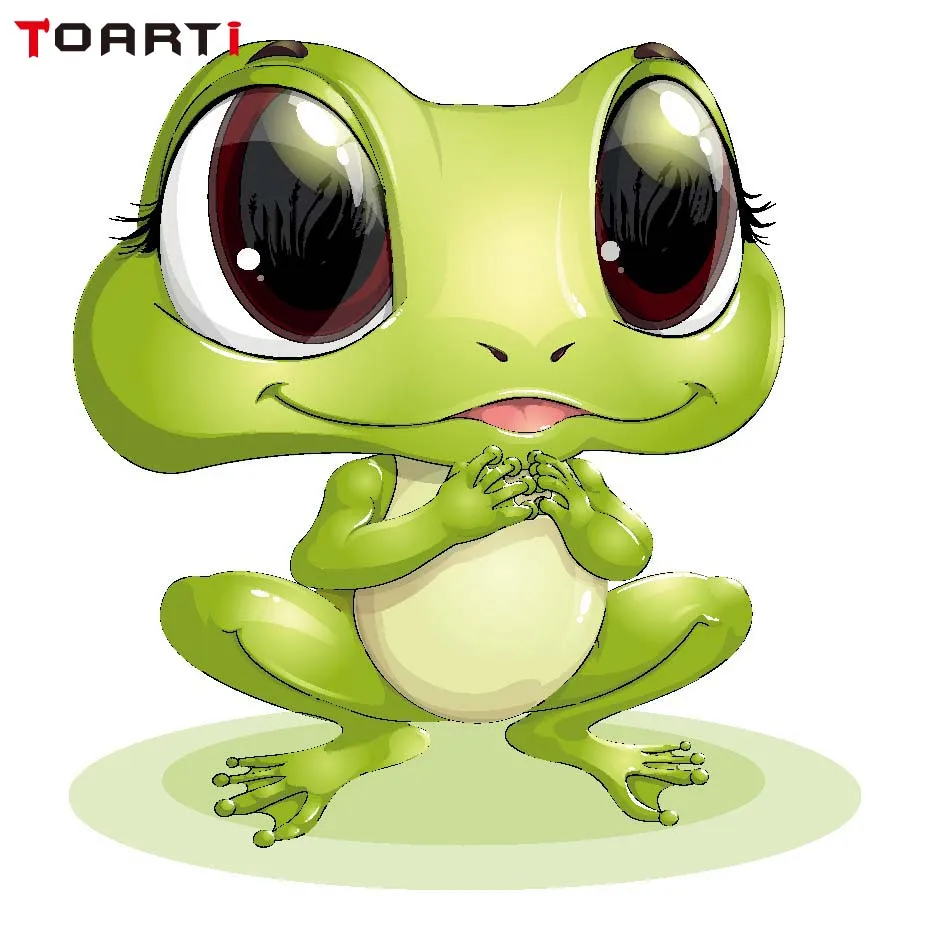 

Cute Frogs Cartoon Animal Auto Decals Creative Sticker On Car Window Funny Waterproof Car Goods Stickers Vinyl Styling Accessory