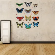 12 шт. ПВХ 3d бабочка Настенный декор милые бабочки настенные наклейки художественные наклейки украшение для дома комнаты стены Искусство 10,16