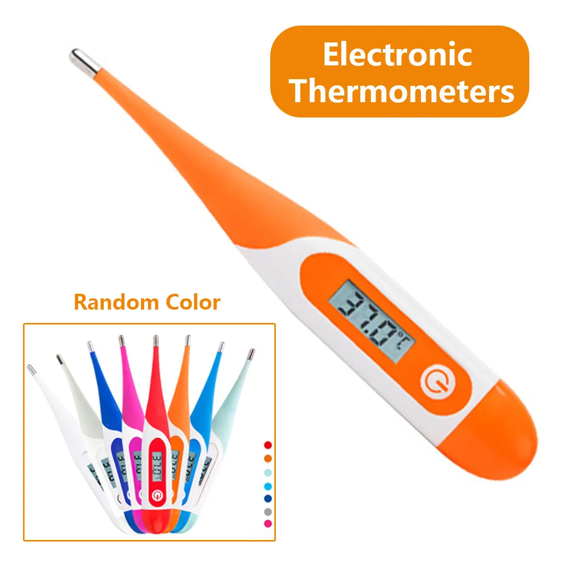

Soft Head Thermometer Deep Waterproof LCD Adult Children Baby Electronic Thermometer Mouth Underarm Body Temperature