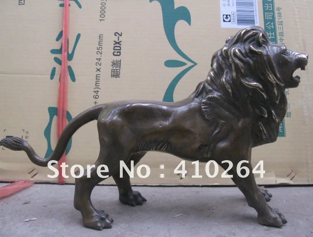 

0116P [old craft ] Fast shipping lion statue (A0314)