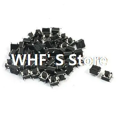 

100Pcs Momentary Tact Tactile Push Button Switch 6x6x5mm 4-pin SMD