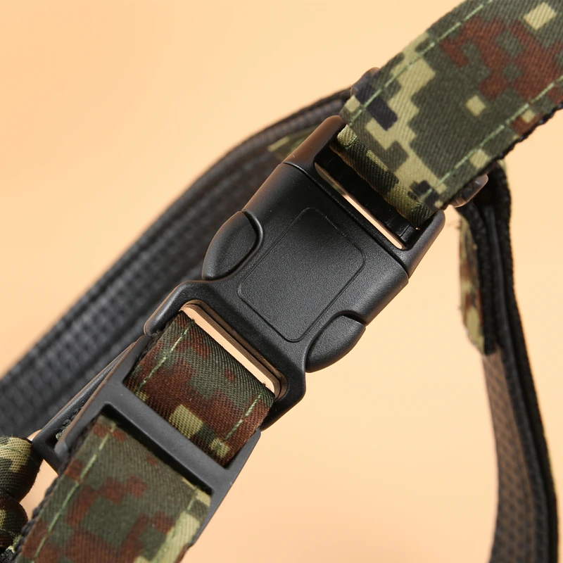 Fengpei Collar Leash For Big Dogs Pets ejercito Leash Camouflage Green mascotas Harness for dogs accesorios para perros grandes 5