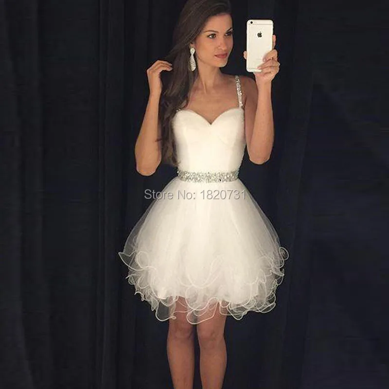 2016-Modest-Prom-Dresses-Short-White-Homecoming-Dresses-Spaghetti-Straps-Beaded-Crystals-Ruffles-Graduation-Party-Dress