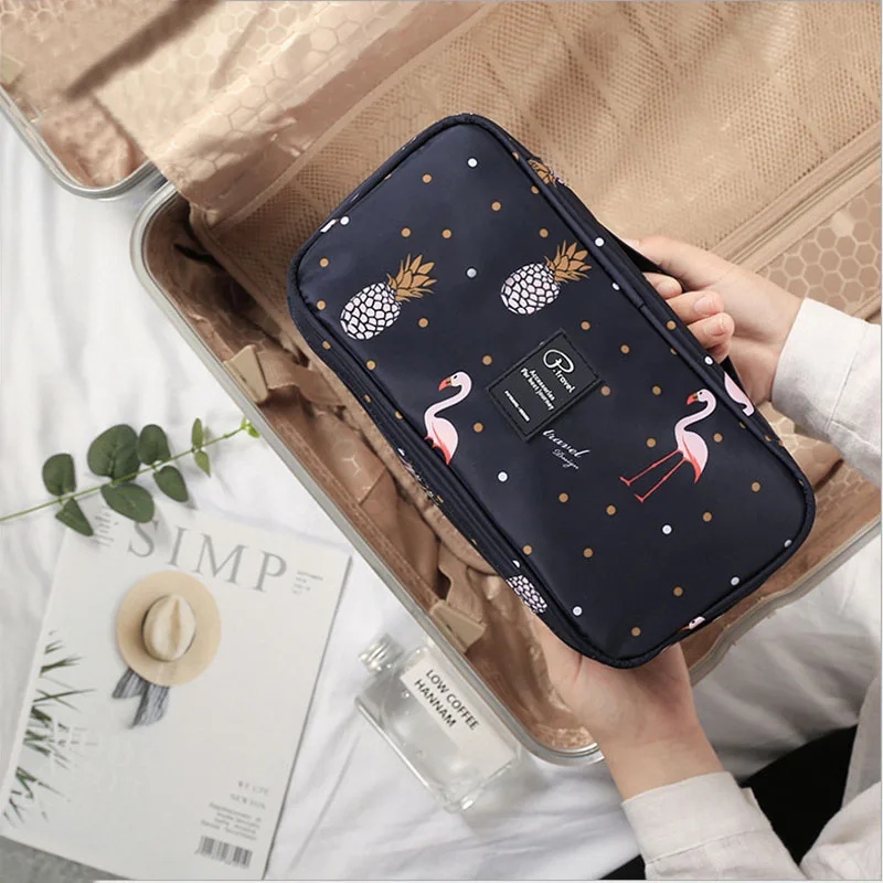 

Travel Underwear Organiser,New Flamingo Large Capacity Waterproof Women Ladies Bra Case Travel Pouch Bag Multiple Pockets