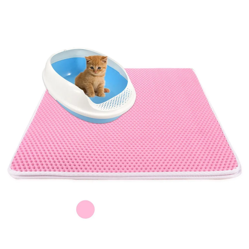 

Imported China Double-Layer Cat Litter Mat Trapper Foldable Pad Pet Rug EVA Foam Rubber 30x30cm Cat accessories Estera de gato