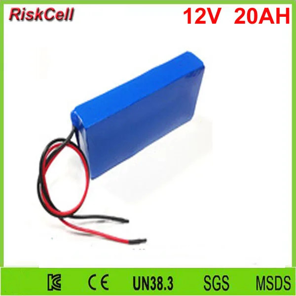 20pcs/lot Hot selling rechargeable high drain Li ion battery 12v 20Ah lithium ion battery pack