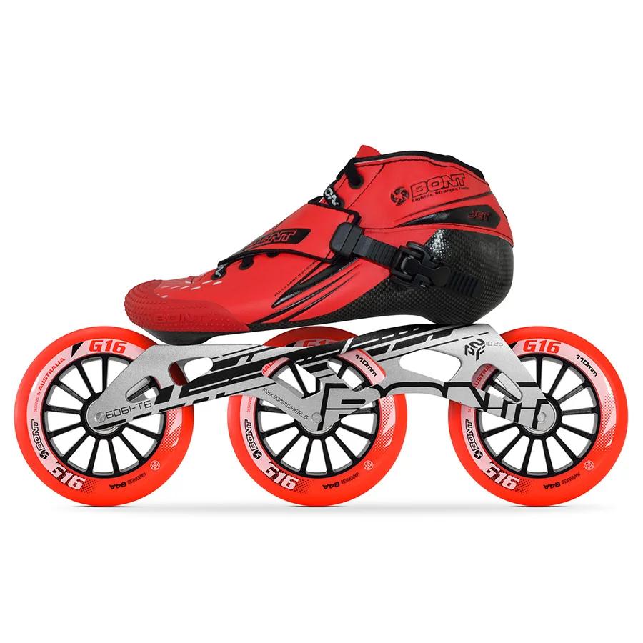 100% الأصل بونت طائرة سرعة مضمنة حجم 29-40 ألياف الكربون التمهيد heatmoldable الإطار 3*100/110 ملليمتر G16 عجلات سباق patines