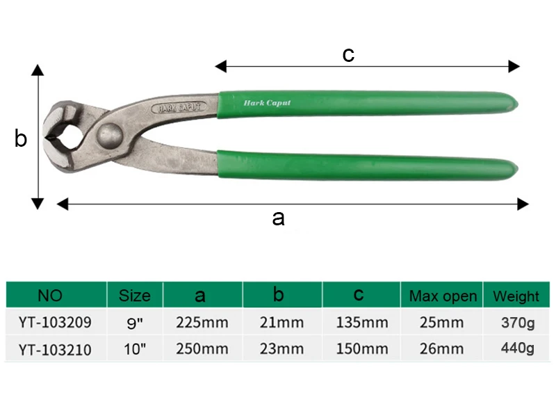 Харк Caput 9 "/10" гвоздь потянув Щипцы для наращивания волос Резка Щипцы для наращивания волос Clipper Мультитул обжимной Щипцы для наращивания