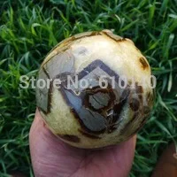 

0471 RARE septarian nodule FOSSIL CRYSTAL SPHERE BALL