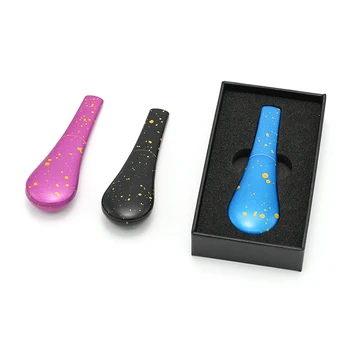 

Metal spoon smoking pipe portable creative speckled pattern vanilla tobacco smoking set metal pipe metal smoking pipe free deliv