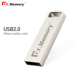 Dr. Memory металлический USB 4 ГБ диск на ключе мини USB флеш-накопитель 32 ГБ Прохладный Флешка 8 ГБ флеш-накопитель 16 Гб USB палка цвет серебристый