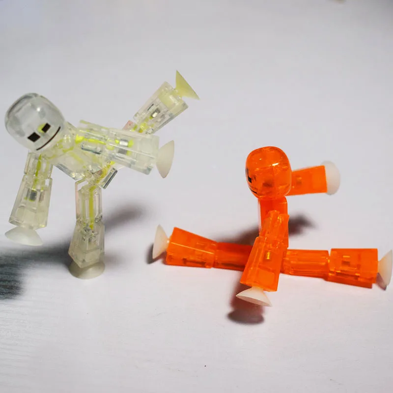 Случайный цвет DIY Creat анимационный фильм Stik Bot игрушки анимационная игрушка сарай куклы с присоской Stik bot экран