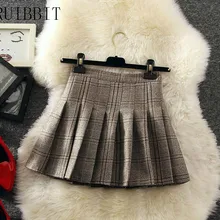 Новое поступление осень зима серые клетчатые юбки шорты женская короткая юбка в складку панк юбка для девочек короткая