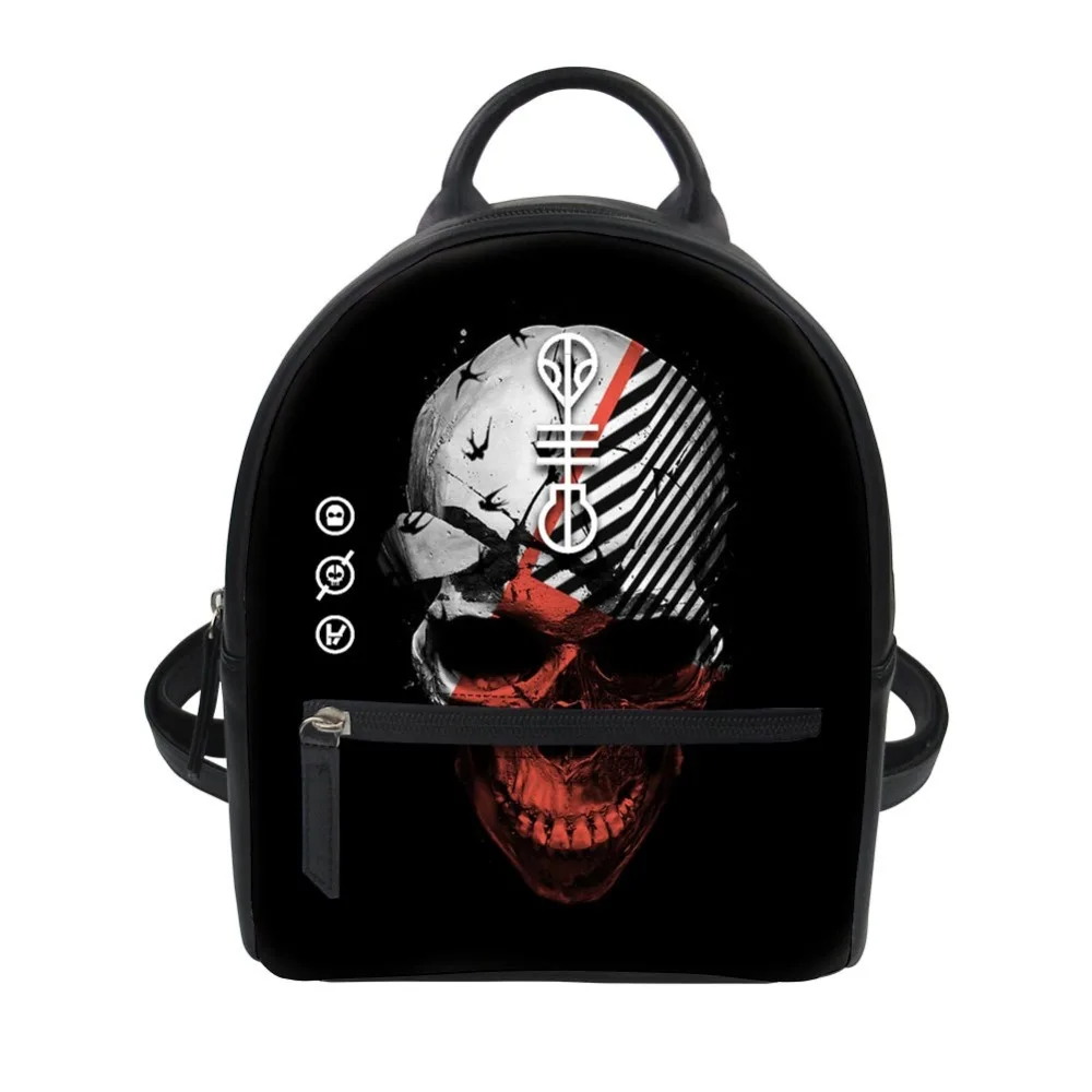 Twenty One Pilots Simple Style Women Backpacks High Quality PU Leather