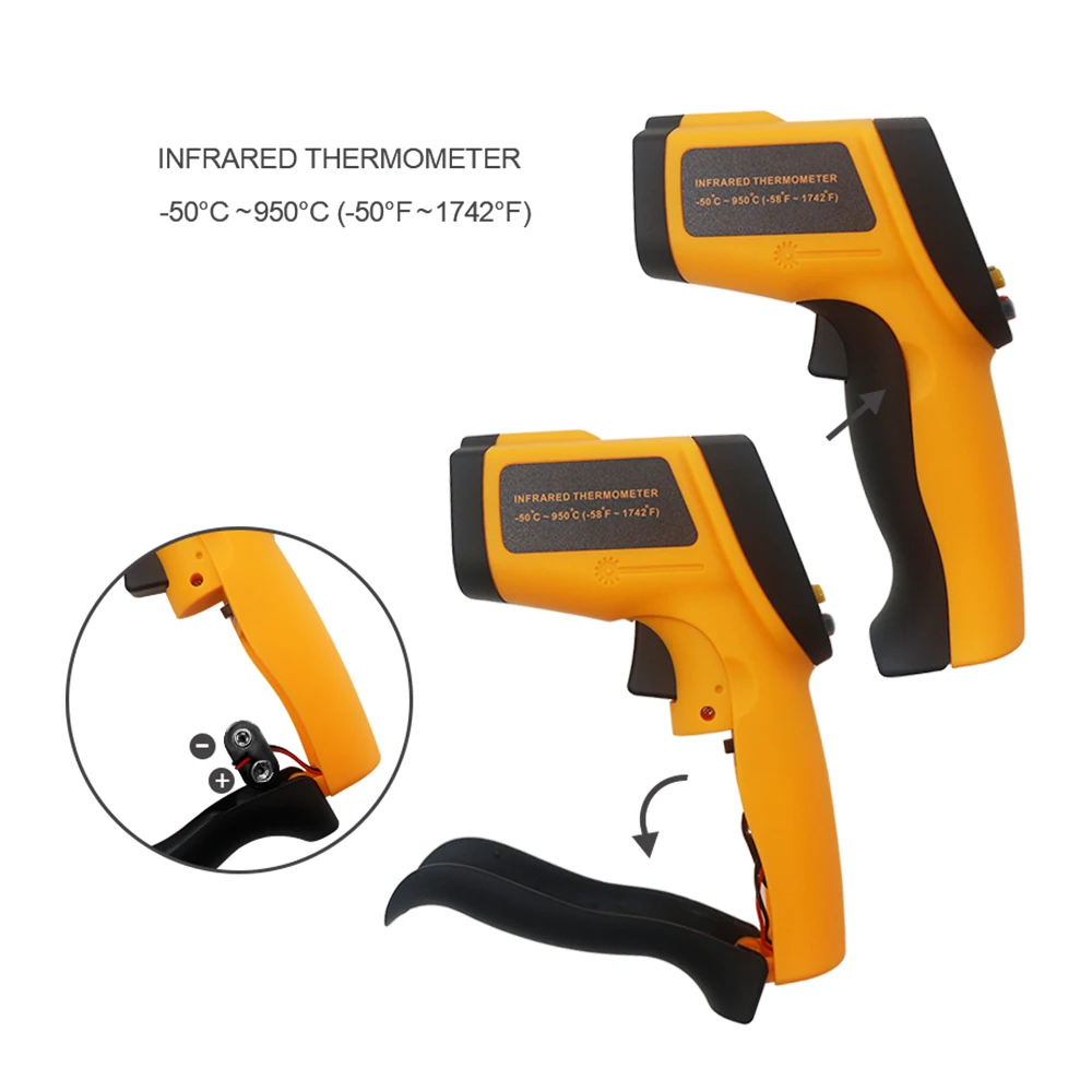 GS320 GM320 GM900 Бесконтактный лазерный ИК инфракрасный цифровой C/F выбор температуры поверхности термометр пирометр