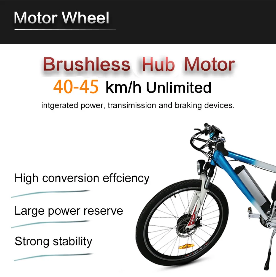 Discount 48V 10AH Samsung12AH Lithium Battery Electric Bicycle Kit 26" 700C(28")Wheel Motor 500W Powerful Electric Bicycle conversion Kit 7