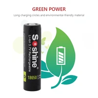 led לפיד Soshine 18,650 סוללה בקיבולת 3400mAh 3.7V גבוהה סוללת Li-ion נטענת עבור פנס LED לפיד סולל ליתיום batery (5)