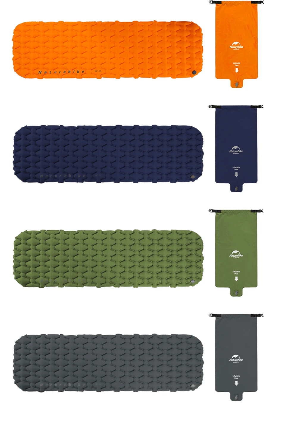 Colchão de ar Esteira de Acampamento Naturehike Nylon Tpu Dormir Pad Moisture proof Leve Colchão Inflável Portátil 11 à prova de umidade colchão de ar