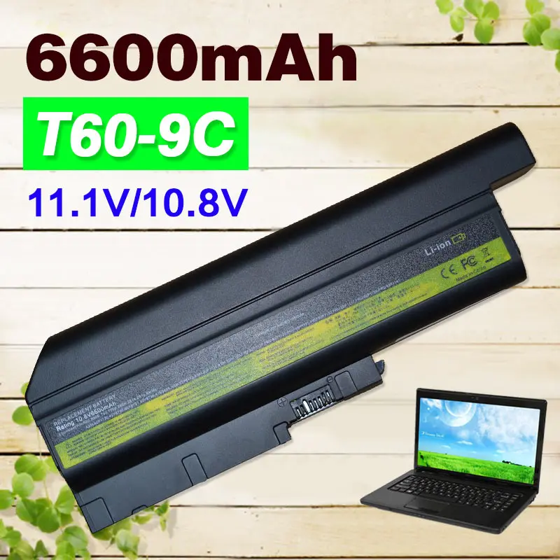 6600mah 11 1 v 9cell 92P1140 батарея для Lenovo/IBM ThinkPad 92P1137 R60 40Y6799 42T5233 42T4504 R61 R61e R61i T60 T61p|lenovo r60