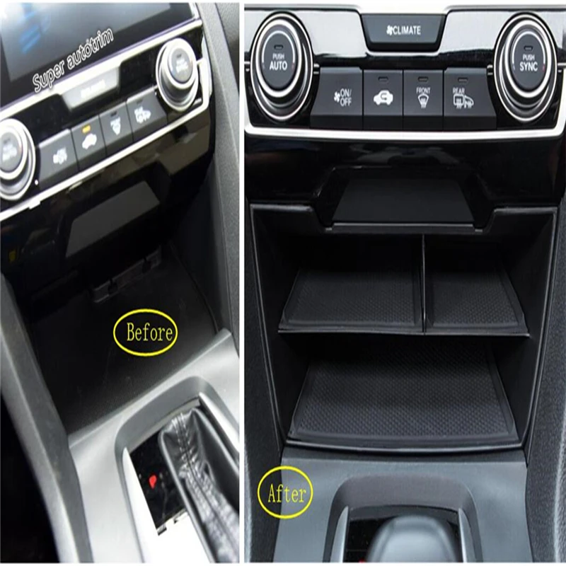 Us 22 59 21 Off Lapetus Central Storage Pallet Container Multi Grid Box Cover Kit For Honda Civic Sedan 2016 2017 2018 2019 Interior Accessories In