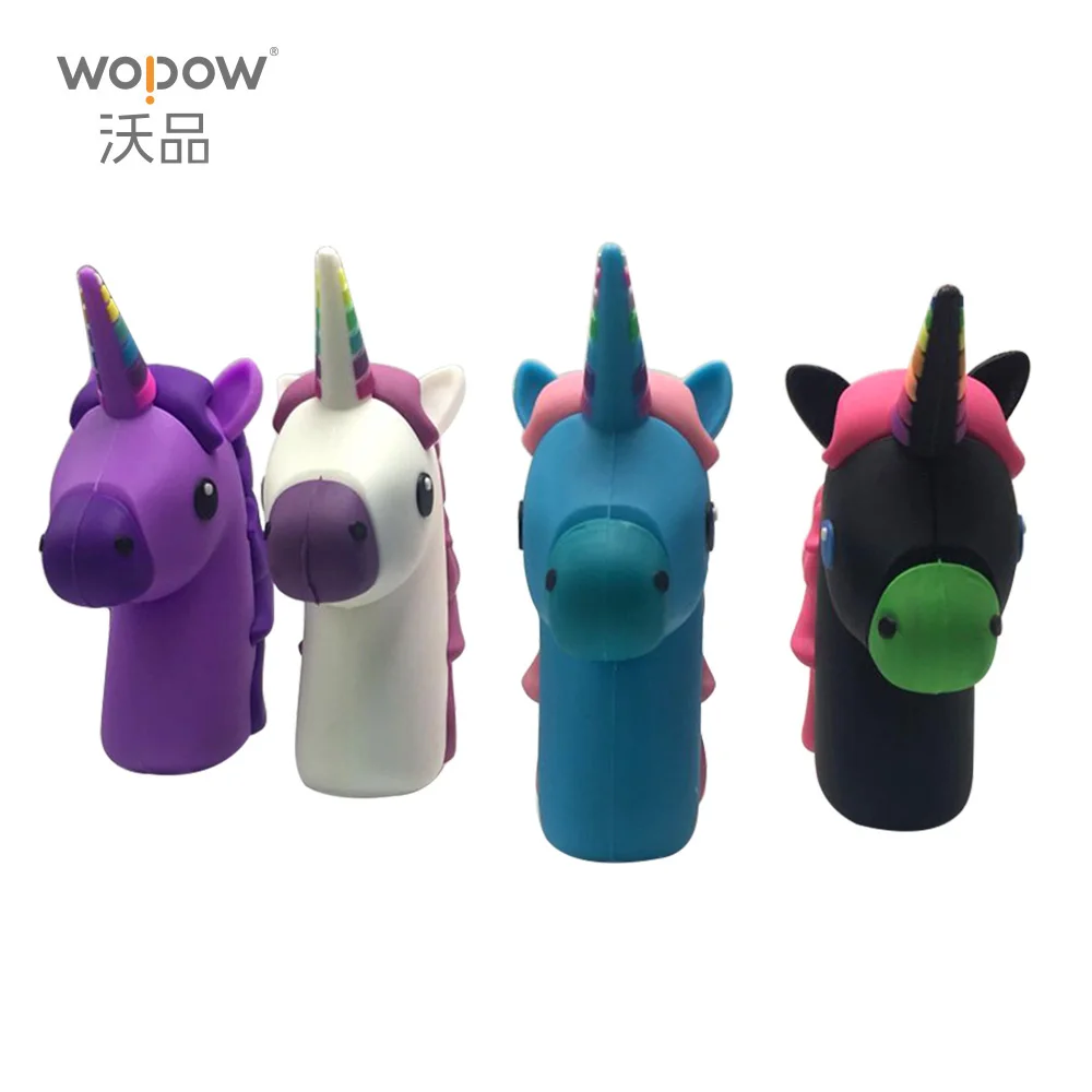 WOPOW Emoji power bank 2000MAH Unicorn Cartoon USB Output powerbank portable External battery pack charger with