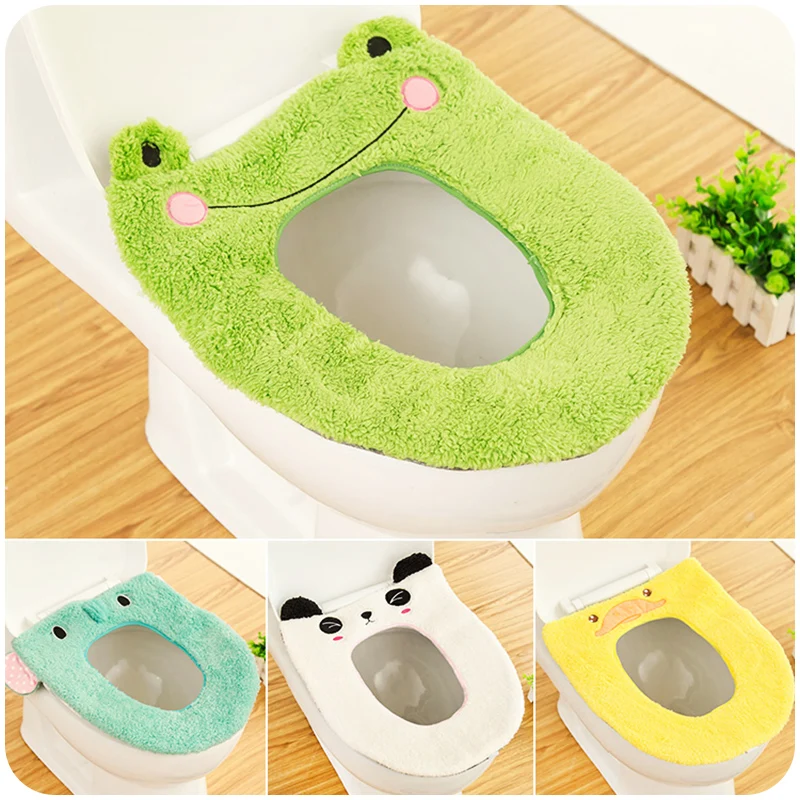 Bathroom Toilet Seat Cover Warmer Mat Pad Cushion Toilet Seat Washer Washable FM 
