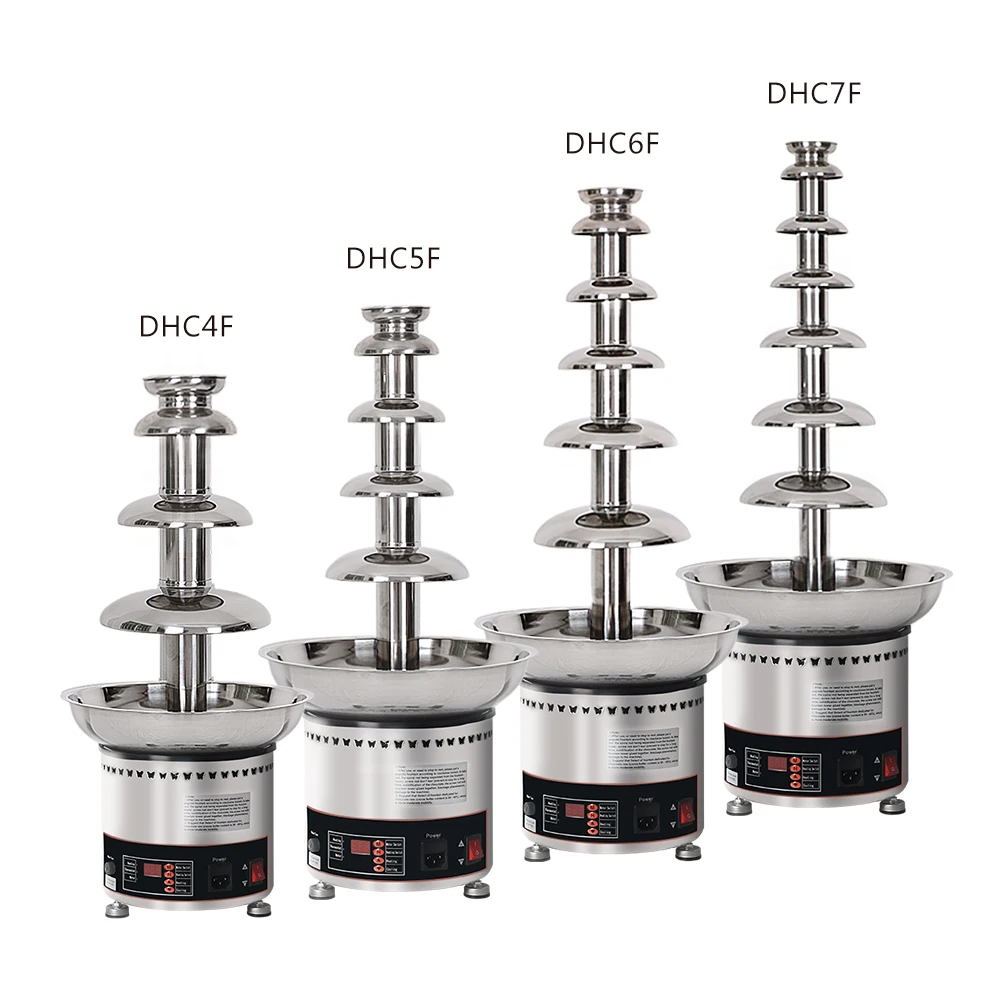 ITOP DHC5F 5-layer Chocolate Fountain Electric Melting and Warming Machine Suitable for Banquet Party Feast 110V/220V/240V