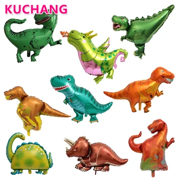 

10pcs Mini Dinosaur Animal Foil Balloon Birthday party decoration Kids Toy Inflate Helium Ballon Zoo Jurassic Theme Decor Ball