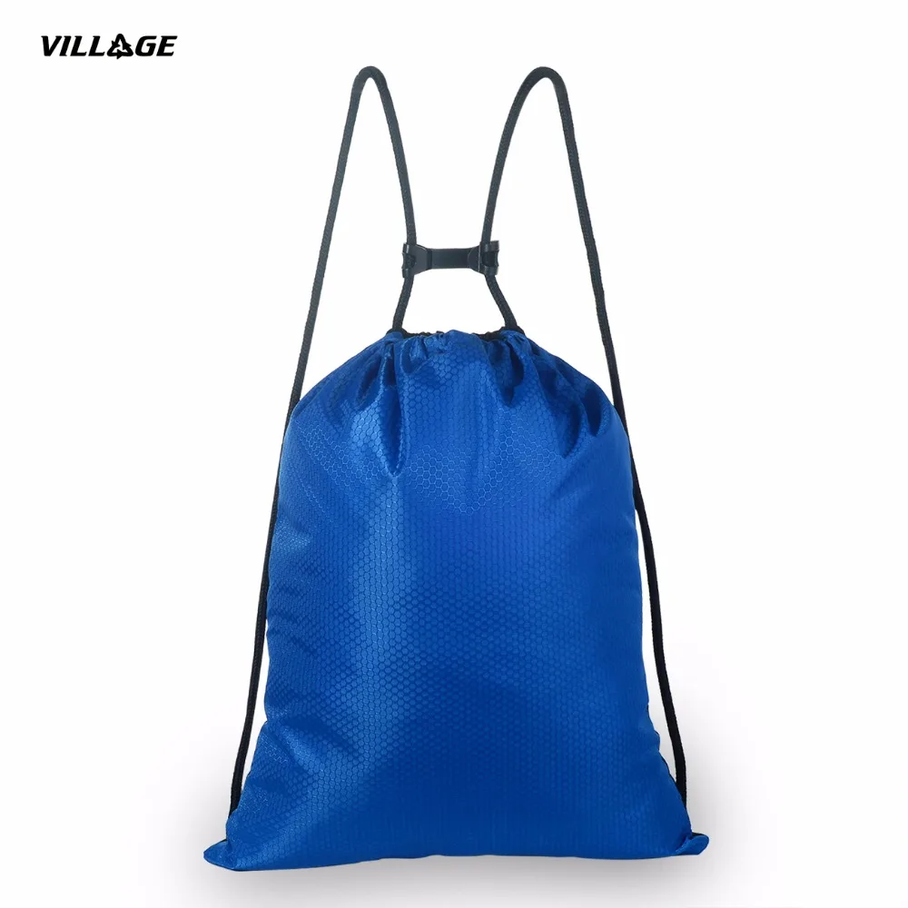 

VILLGE Waterproof cloth Drawstring bags for women 2018 3D Schoolbag High-Quality