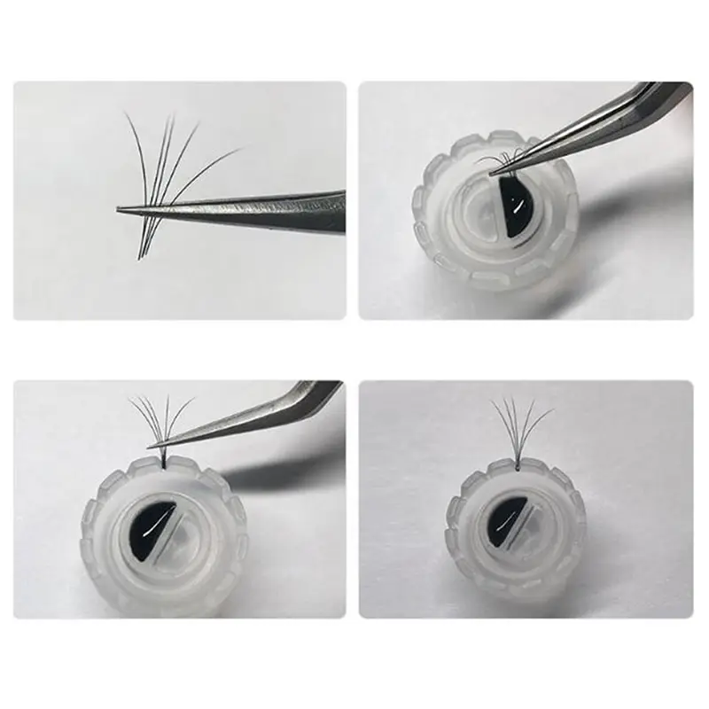 50 шт/100 шт Клей-держатель для наращивания ресниц Индивидуальный клей-держатель для ресниц Прививка ресниц цветок чашка кольцо подставка