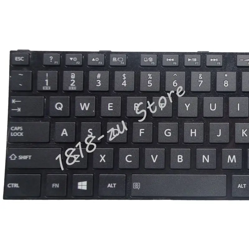 Английская клавиатура для ноутбука Toshiba Satellite C50 C50D C50-A C50-A506 C50D-A C55 C55T C55D C55-A C55D-A US клавиатура с рамкой черного цвета